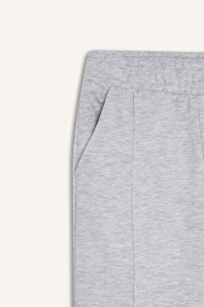 Kız Çocuk Beli Lastikli Basic Düz Okul Jogger Eşofman Altı