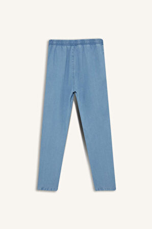 Pull On Carrot Fit  Yüksek Bel Bilek Boy Tensel Yıkamalı Pantolon