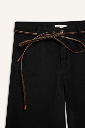 Kız Çocuk Wide Leg Geniş Paça Pamuklu Pantolon