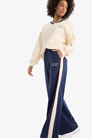 DeFactoFit Sporcu Wide Leg Cepli Uzun Paça Eşofman Altı D7137AX25SPNV241
