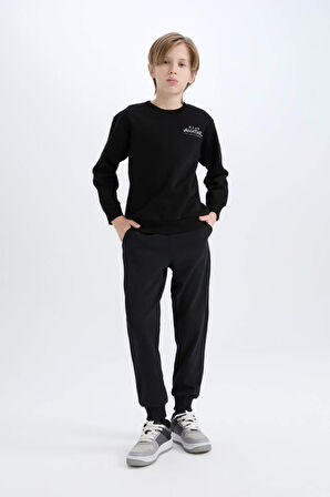 DeFacto Erkek Çocuk Avatar the Last Airbender Bisiklet Yaka İçi Yumuşak Tüylü Sweatshirt D6742A824WNBK81