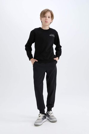 DeFacto Avatar the Last Airbender Bisiklet Yaka İçi Yumuşak Tüylü Sırt Baskılı Sweatshirt Erkek Çocuk D6742A824WNBK81