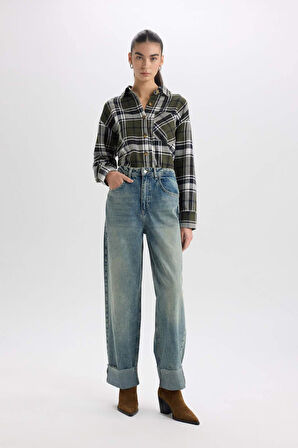 DeFacto Kareli Flanel Uzun Kollu Oduncu Gömlek R3725AZ24WNKH117