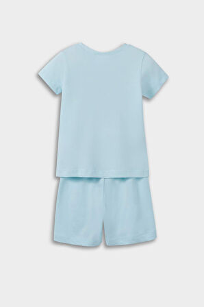 Kız Bebek Anime Baskılı Kısa Kollu Penye 2'li Pijama Takımı