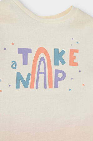 DeFacto Kız Bebek 4'lü Pijama Takımı Yıldız Desenli Kısa Kollu Penye Üst Beli Lastikli Şort E1555A525HSOG189