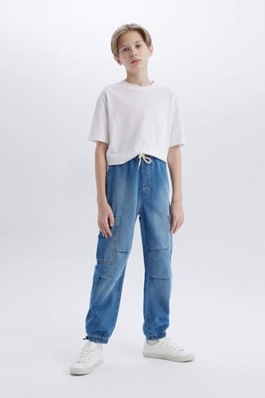 DeFacto Erkek Çocuk Paraşüt Jean Pantolon D6648A825SPNM28