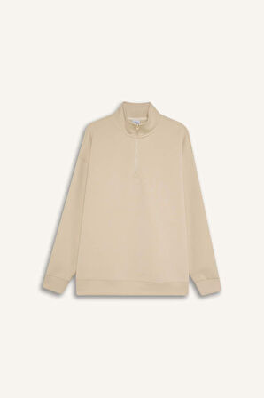 DeFactoFit Oversize Geniş Kalıp Dik Yaka Sporcu Sweatshirt D3796AX24WNBG700
