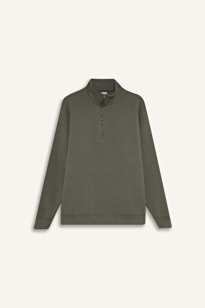 DeFactoFit Oversize Geniş Kalıp Dik Yaka Sporcu Sweatshirt D3796AX24WNKH398