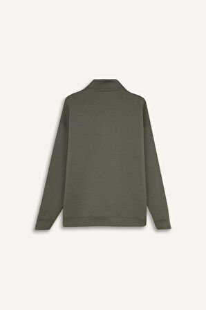 DeFactoFit Oversize Geniş Kalıp Dik Yaka Sporcu Sweatshirt D3796AX24WNKH398