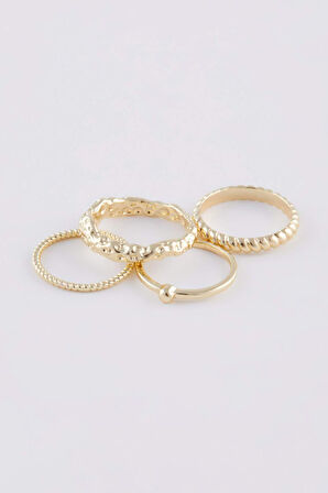 Kadın 4'lü Gold Yüzük