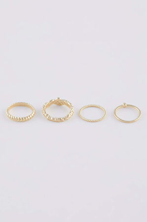 Kadın 4'lü Gold Yüzük