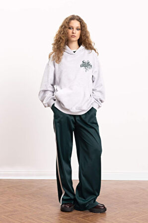 DeFacto Coool Oversize Geniş Kalıp Kapüşonlu Baskılı Kalın Sweatshirt E1530AX24WNGR210