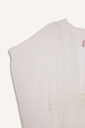 Beyaz  Şifon Kimono-Fall in Love