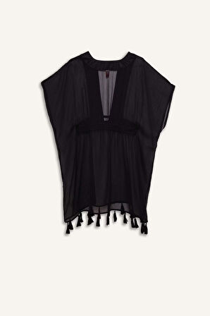 Beyaz  Şifon Kimono-Fall in Love
