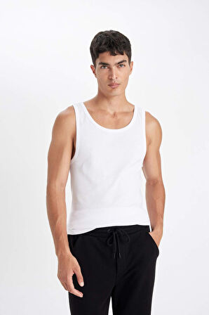 Slim Fit Dar Kesim Kaşkorse 2'li Atlet