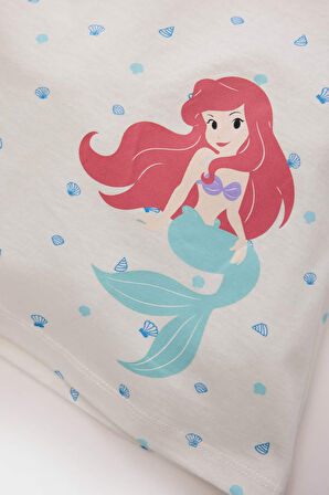 Kız Bebek Disney Prenses Kısa Kollu Penye Pijama Takımı