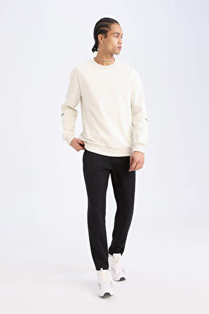DeFactoFit Slim Fit Sporcu Jogger Eşofman Altı Dar Kesim Fermuarlı Basic Düz Standart Paça S3309AZ25SPBK81