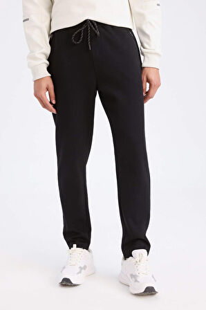 DeFactoFit Slim Fit Sporcu Jogger Eşofman Altı Dar Kesim Fermuarlı Basic Düz Standart Paça S3309AZ25SPBK81