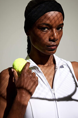 DeFactoFit Standart Fit Fermuarlı Dik Yaka Kolsuz Mini Tenis Elbisesi