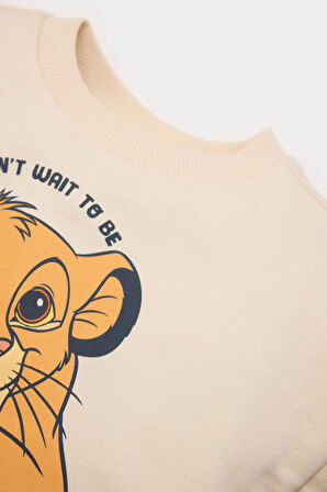 Erkek Bebek Disney Lion King 2'li Takım Sweatshirt Beli Lastikli Eşofman Altı