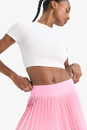 DeFactoFit Standart Fit İçi Taytlı Pileli Dokuma Etek E3361AX25SMPN449