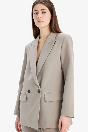 Oversize Geniş Kalıp Ceket Yaka Blazer Ceket