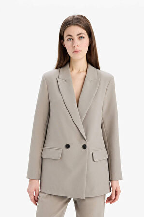 Oversize Geniş Kalıp Ceket Yaka Blazer Ceket