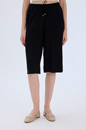 Yüksek Bel Crop Fit Belmando Kapri