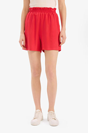 DeFacto Paperbag Yüksek Bel Geniş Paça Belmando Şort T0883AZ25SMRD197