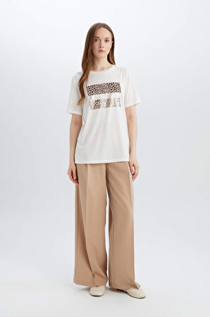 Traditional Regular Fit Bisiklet Yaka Casual Kısa Kollu Tişört
