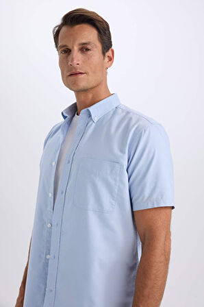Regular Fit Polo Yaka Oxford Yazlık Kısa Kollu Gömlek