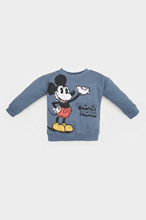 DeFacto Erkek Bebek Disney Mickey & Minnie Bisiklet Yaka Sweatshirt E4710A525SPIN87