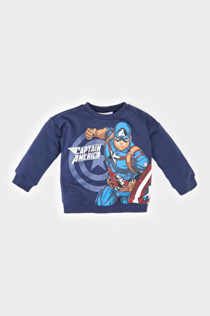 DeFacto Erkek Bebek Marvel Avengers Bisiklet Yaka Sweatshirt E3679A525SPNV241
