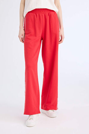 Coool Wide Leg Eşofman Altı Basic Düz Beli Lastikli Geniş Bol Paça