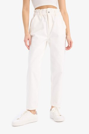 DeFacto Paperbag Gabardin Kumaş Pantolon Cepli Standart Paça S2790AZ25SPER105