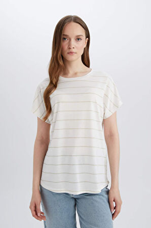 DeFacto Bisiklet Yaka Kısa Kollu Tişört E6075AX25SPER105