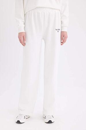 DeFacto Wide Leg Eşofman Altı Baskılı Beli Lastikli Geniş Bol Paça E6079AX25SPER105