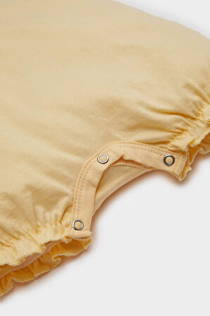 Kız Bebek Yenidoğan Gökkuşağı Baskılı Kısa Kollu Penye Tulum