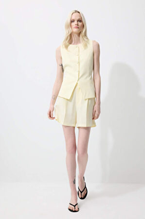 Slim Fit Dar Kesim Bisiklet Yaka Yelek