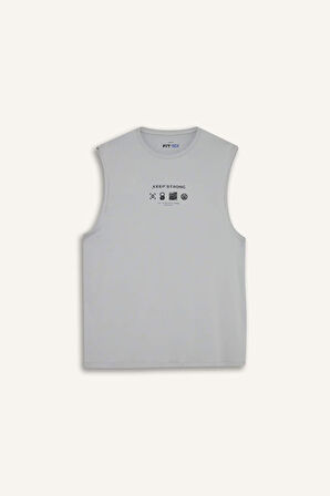 DeFactoFit Boxy Fit Baskılı Bisiklet Yaka Sporcu Atlet E7517AX25AUGR91