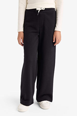 Kız Çocuk Wide Leg Beli Lastikli Geniş Paça Eşofman Altı