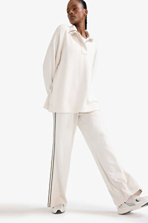 DeFactoFit Wide Leg Geniş Paça Uzun Boy Skuba Dalgıç Kumaş Sporcu Pantolon