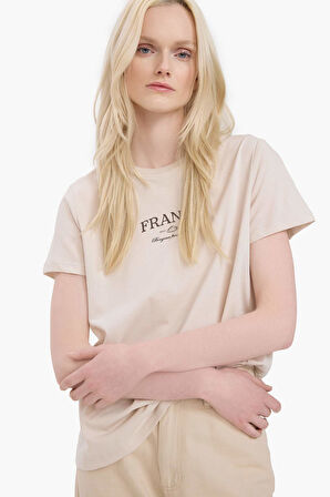 DeFacto Relax Fit Bisiklet Yaka Baskılı Penye Kısa Kollu Tişört E5538AX25SMER37