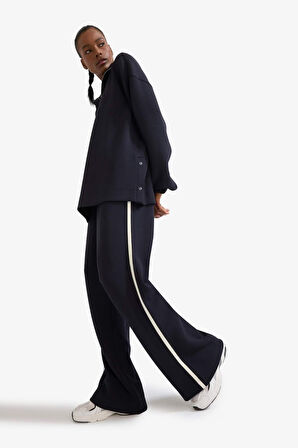 DeFactoFit Long  Fit Dik Yaka Modal Sporcu Sweatshirt
