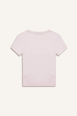 DeFacto Coool Fitted Bisiklet Yaka Baskılı Ribana Kısa Kollu Tişört E8476AX25SPWT32