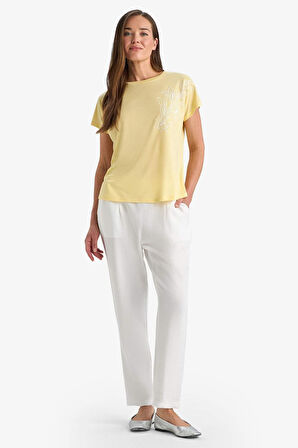Wide Leg Cep Detaylı Düz Paça Pantolon