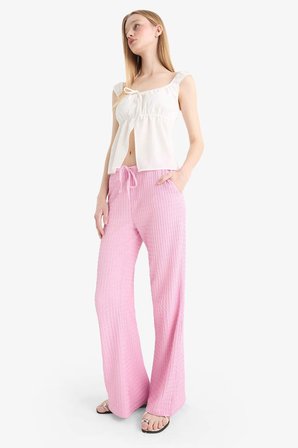 DeFacto Flare Fit Beli Lastikli Bürümcük Pantolon E9942AX25SMPN444