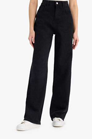 90's Wide Leg Yüksek Bel Uzun Jean Pantolon