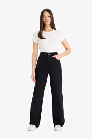 90's Wide Leg Yüksek Bel Uzun Jean Pantolon