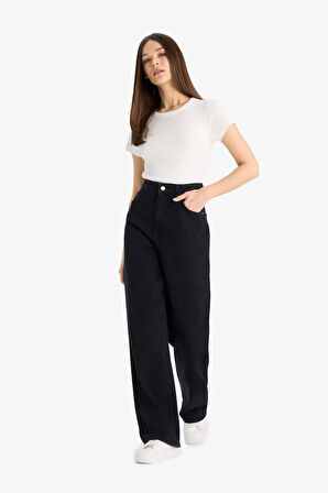 90's Wide Leg Yüksek Bel Uzun Jean Pantolon